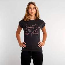 Women Tshirt-Black-L